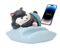 Générique Cat Phone Holder, Cartoon Phone Holder, Resin Non-Slip Base Mobile Bracket Crafts Ornaments Hands-Release for Dormitory Dining Table Dashboard