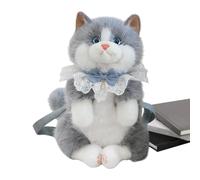 Générique Cat Plush Backpack - Cartoon Stuffed Shoulder Bag | Cute Plušhie