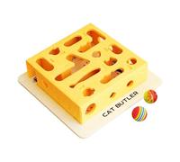 Générique Cat Puzzle, Cats Mental Toy, 13.39x13.39x3.35 inches Interactive Felt Play with Built in Ball Dispenser, Pet Activity Maze Box for Kitten Exercise, Training Focus, Pets Supplies
