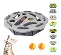 Générique Cat Puzzle Felt Maze Box Cat Toys, Cats Scratch Puzzle Enrichment Box, Cats and Boxes Game, Self Play Enrichment Toy with Balls, Stimulate Kittern Energy and Instincts (D2,2 Bell Balls)