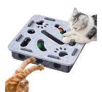 Générique Cat Puzzle Toy - 11.81x11.81x2.95 in Interactive Cat Toys | Track Balls Maze Puzzle Box Sensory Activity for Mental Stimulation Boredom Indoor Kittens | Interactive Cats Toys