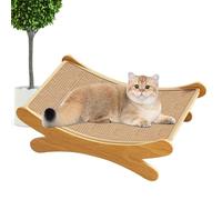 Générique Cat Scratch Board - 2 in 1 Scratching Pad & Lounge Bed, Breathable Wear Resistant Nest, Portable Pet Furniture, Indoor Outdoor Accessory for Playing, Resting and Training, 50x33x16cm