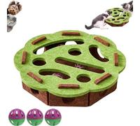 Générique Cat Scratch Puzzle Enrichment Box, Cat Nail File Enrichment Box, Stimulate Kittern Energy and Instincts, Cats Felt Maze Boxs for Cats Self Play, with Bell for Indoor Scratching (Green-A)
