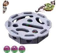 Générique Cat Scratch Puzzle Enrichment Box, Cat Nail File Enrichment Box, Stimulate Kittern Energy and Instincts, Cats Felt Maze Boxs for Cats Self Play, with Bell for Indoor Scratching (Gray-A)