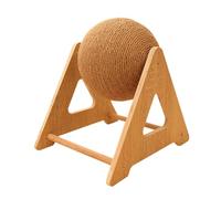 Générique Cat Scratch Toy, Ball Scratcher, Space-Saving Pet Teething Plaything, Indoor Play Ball for Small, Medium, Large, Kittens, Chinchillas, Rabbit, 7.48x5.91x7.87 inches