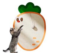 Générique Cat Scratcher, Non-Shedding Cats Pad, Carrot Shape Sisal Kitten Paw Scratcher Wall Mount with Ball, Wear Resistant Scratch Pads for Home, Dorms, Apartments, Sofa Protection, and Puppy Play