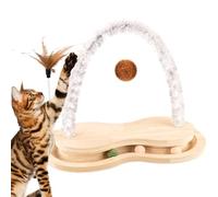 Générique Cat Scratcher Toy, Arch Cat Scratcher Wooden, Rotating Cat Scratching Board, Pet Engagement Toy, Ball Track Cat Toy, Indoor Cat Scratch Board, Wooden Cat Scratching Post,