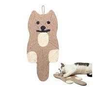 Générique Cat Scratcher, Wall-Mounted Scratcher, Sisal Scratch Pad, Anti-Scratch Protection, Interactive Hangable Toy, Indoor Kitten Play, 18.5x13.78 & 17.72x7.87 inches, Natural Color, 2pcs