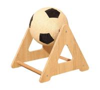 Générique Cat Scratching Ball, Interactive Kitten Toy, Sturdy Reusable Exercise Ball, Sisal and Wood Build, Indoor Floor Entertainment, 10.63x10.24x7.48 inches, Natural Brown, Quantity 1