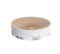 Générique Cat Scratching Board, Grand grattoir Rond en Carton ondulé résistant à l'usure, Jouet Anti-déchirure,for Cats(Extra Large Snow Mountain (Within 12.5kg cm) 46cm)