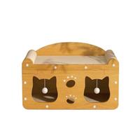 Générique Cat Scratching Board, Grande Maison for Chat avec griffoir, abri d'intérieur for se Reposer et Jouer, Montage Facile, Convient aux familles avec Plusieurs Chats.,for Cats(TV56x30x27)