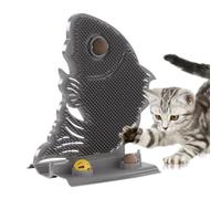 Générique Cat Self Groomer 31cm Fish Scratcher with Catnip Toy