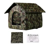 Générique Cat Shelter - Insulated Folding Pet Condo for Safe Resting, Waterproof Roof with Wind Resistant Walls, Outdoor Cat House for Stray, Animals, Garden, Porch, Garage, Apartment, 16.14x16.14in