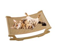 Générique Cat Sisal Rocking Chair, Pet Cooling Recliner Seat, 21.46x14.29x6.1 inches Soft Woven Bed Top, Lightweight Foldable Design, Kitten Beach Sofa, Ideal Choice for Home and Travel