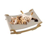 Générique Cat Sisal Rocking Chair, Pet Cooling Recliner Seat, 21.46x14.29x6.1 inches Soft Woven Bed Top, Lightweight Foldable Design, Kitten Beach Sofa, Ideal Choice for Home and Travel