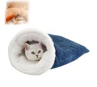 Générique Cat Sleeping Bag, Cat Sleeping Bag for Indoor Cats, Sleeping Bag for Cats, Cat Winter Sleeping Bag, Soft Plush Large Cat Sack (Dark Blue)