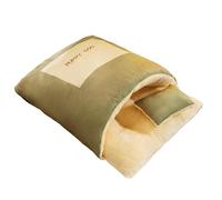 Générique Cat Sleeping Bag, Cute Cat Sleeping Bag for Indoor Cats, Soft and Comfortable Cat Bed Cave, 360° Wrap Comfortable Pet Snuggle Sack for Winter (Green,M)