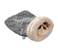 Générique Cat Sleeping Bag, Enclosed Soft Warm Sleeping Bag for Cat, Plush Winter Pet Rest House, Dog Bunny Small Animals Living Room Bedroom Balcony Winter Bedside
