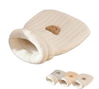 Générique Cat Sleeping Bag for Indoor Cats, Cat Winter Sleeping Bag, Cat Sleeping Bag, Cozy Fluffy Flannel Washable for Indoor Puppy and Kitten (Bear White, L)