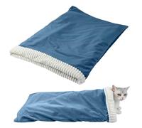Générique Cat Sleeping Bag - Plush Velvet Winter Bed, Soft Warming Pad Sack Nest for Indoor Cats and Small Pets, for Home, Car, Or Travel During Cold Weather, 17.72x1.18 inches