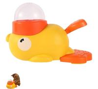 Générique Cat Slot Machine Treat Dispenser, Interactive Slow-Feeding Duck Toy, Press-&-Play Mental Enrichment for Cats, Adjustable Ports, No Battery Needed (Yellow)