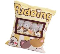 Générique Cat Snack Pillow | Kitty Sleeping Throw Pillow | Plush with 8 Removable Cat Dolls | Comfortable Animals Plush Dolls for Apartment, Bedroom, Sofa, Dormitory, Car, Living Room