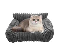 Générique Cat Sofa Bed, Plush Pet Couch, Chew-Proof Cat and Dog Lounger, Soft Washable Cushion Furniture, Cozy Raised Edge Design for Patio, Bedroom, Travel, Living Room, Car, Small Pet Rest Area
