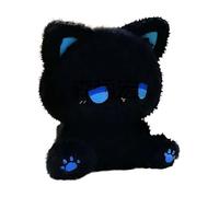 Générique Cat Stuffed Animal, Soft Plush Kitten Doll, 3.94x3.94in Portable Interactive Skin Friendly Pillow, Cuddly Decorative Toy for Bedroom, Living Room, Dining Table Decor