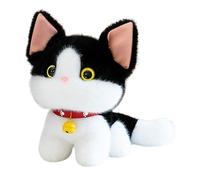 Générique Cat Stuffed Animals, Plush Cartoon Kitten Figures with Bell Design, Soft Plush Cats for Kids, Girls, Boys, Adults, Pet Lovers, Christmas, Birthday, Easter, Home Decor