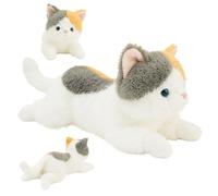 Générique Cat Stuffed Animals - Stuffed Cat Plush | Cute Lying Soft Weighted Cats Stuffêd Animal Cats Plush Toy | Multi-Functional Cât Nap Pllush, Stuffêd Animals for Children's Room, Living Room