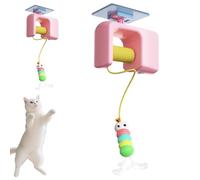 Générique Cat Teaser Toy, Ceiling Accessory, Self Adhesive Rope with Swinging Motion, Fun Training Tool and Exercise Supply for Balcony, Backyard, Living Room, Outdoor, Home, Birthday Play