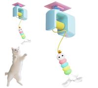 Générique Cat Teaser Toy, Ceiling Accessory, Self Adhesive Rope with Swinging Motion, Fun Training Tool and Exercise Supply for Balcony, Backyard, Living Room, Outdoor, Home, Birthday Play