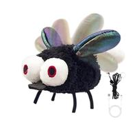 Générique Cat Teaser Toy USB Rechargeable Realistic Fly Shape | Pet Electronic Teasing Toy for Indoor Playing Kicking Home Pet Store Balcony