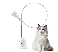 Générique Cat Teaser Wand, Suction Cup Interactive Toy, ABS Material, Feather Bell Wand, Durable Flexible Design, Hands- Play, Kitten Exercise Training, 18 in, Blue, 1-Pack, Resistant
