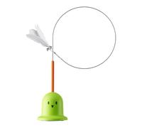 Générique Cat Teaser Wand, Suction Cup Interactive Toy, Portable Feather Wand with Bell, 3.35x29.92 inches Engaging Kitten Exercising Toy, Compact & Flexible Plaything Stick