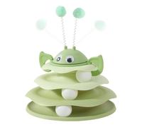 Générique Cat Toy, 3-Layer Kitten Puzzle Ball Tower with Interactive Design,Turntable Pet Play Game for Cats, Indoor Entertainment for Living Room Bedroom Basement Apartment Farmhouse Home Use