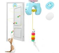 Générique Cat Toy Door Hanging Cat Toys, Interactive Cats Toy with Adjustable Elastic Cord, More Scratch Resistant Cats Toys with USB Charging for Running and Fighting Boredom