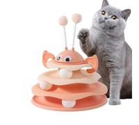 Générique Cat Toy, Interactive Tower with Rolling Balls, 3 Level Playset for Kittens, Sturdy Polymer Build, Compact Self Play Feature, Pet Tool, Enrichment Accessory for Exercise