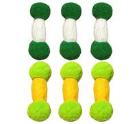 Générique Cat Toys - 6 Piece Felt Teething Set | Interactive Kitten Toys - Bite Resistant Bell Chew Toy for Indoor Cats Kittens Play Exercise Enrichment and Training