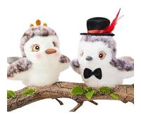 Générique Cat Toys Flapping Bird, Lifelike Chirp Crown Sandpiper, Rechargeable Touch Activated Interactive Cat Toys for All Breeds (2PCSC)