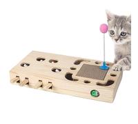 Générique Cat Toys for Indoor Cats, Cat Training Toy, Fun Cat Punch Game, Puzzle Catnip Toy, Scratching Pad for Cats, Mole Hunt Game, Teaser Wand for Cats, Exercise Cat Toy, Interactive Cat Toy,