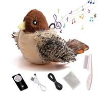 Générique Cat Toys Rechargeable Flapping Bird Sparrow,Lifelike Sandpiper Chirp Tweet, Automatic Flapping Simulated Chirping Sparrow Cat Toy,for Indoor Cats Self Play (1Pcs)