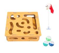 Générique Cat Toys, Teaser Toy, Mental Stimulation Puzzle Design Lightweight Build Compact Size Interactive, Pet Playing Device for Stimulation Training, 12.99x12.4x3.74inches