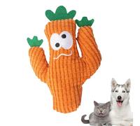 Générique Cat Toys with Catnip, Cat Teether Toy, 7.09x3.54x0.79 inches Interactive Plush Pillow, Cute Calming Stuffed Doll for Apartment Furniture Protection, Orange, Yellow, Green
