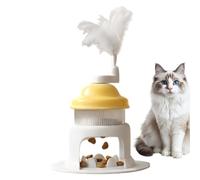Générique Cat Treat Dispenser Toy - Interactive Slow Feeder | Ice Shaver Shape Treat Puzzle | for Puppy Kitten Boredom Stimulation, with Teaser Wand, Indoor Play