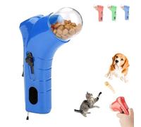 Générique Cat Treat Launcher Gun, Pet Food Dispenser Launchers, Fun Cat Ball Dispenser Gun Toy, Snack Slinger for Dog Exercise Training, Suitable for Households with Pets (Blue)