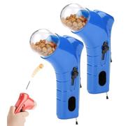 Générique Cat Treat Shooter, Cat and Dog Food Shooter Gun, Handheld Interactive Pet Snack Catapult, Kitten Puppy Exercise Training Feeder for Park Walk Home (Blue*2)