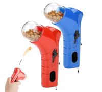 Générique Cat Treat Shooter, Cat and Dog Food Shooter Gun, Handheld Interactive Pet Snack Catapult, Kitten Puppy Exercise Training Feeder for Park Walk Home (Red+Blue)