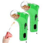 Générique Cat Treat Shooter, Cat and Dog Food Shooter Gun, Handheld Interactive Pet Snack Catapult, Kitten Puppy Exercise Training Feeder for Park Walk Home (Green*2)