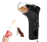Générique Cat Treat Shooter, Cat and Dog Food Shooter Gun, Handheld Interactive Pet Snack Catapult, Kitten Puppy Exercise Training Feeder for Park Walk Home (Black)